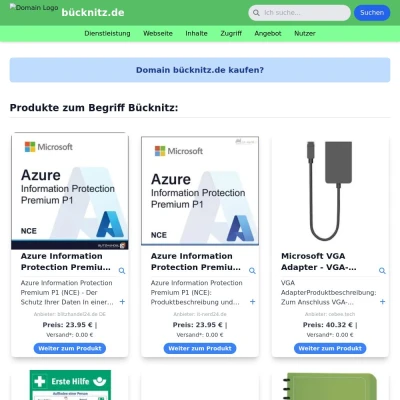Screenshot bücknitz.de