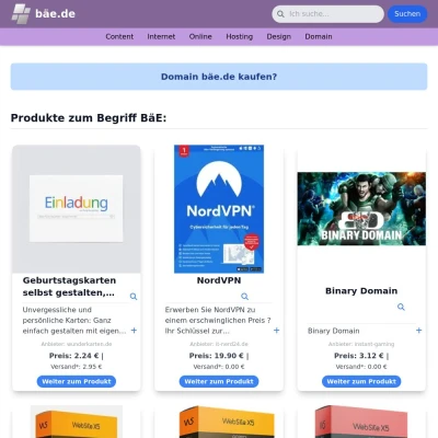 Screenshot bäe.de