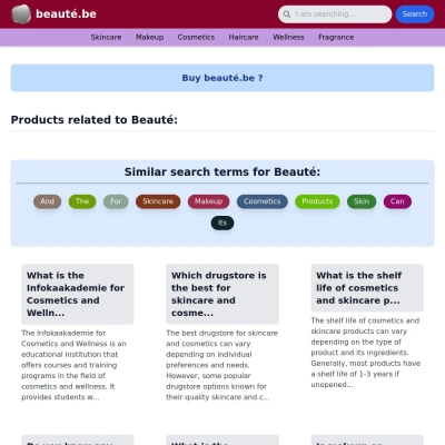 Screenshot beauté.be