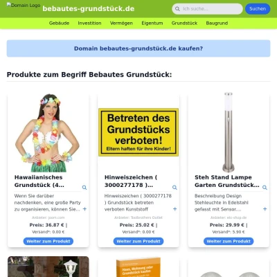 Screenshot bebautes-grundstück.de