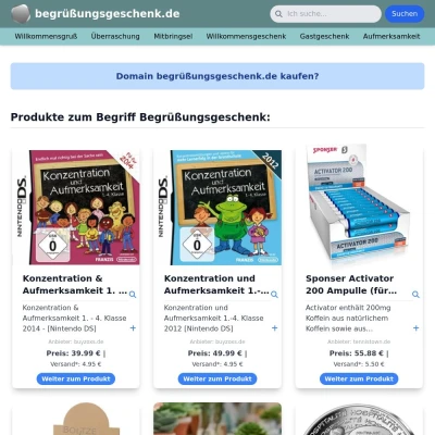 Screenshot begrüßungsgeschenk.de