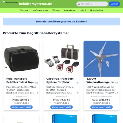 Screenshot behältersysteme.de