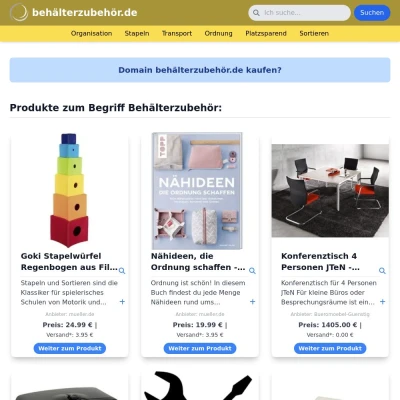 Screenshot behälterzubehör.de