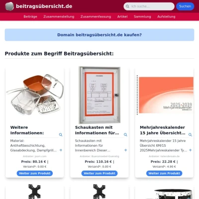 Screenshot beitragsübersicht.de