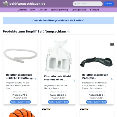 Screenshot belüftungsschlauch.de