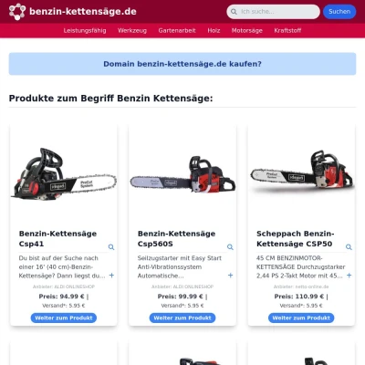 Screenshot benzin-kettensäge.de