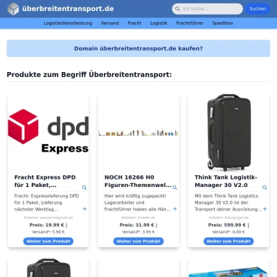 Screenshot überbreitentransport.de