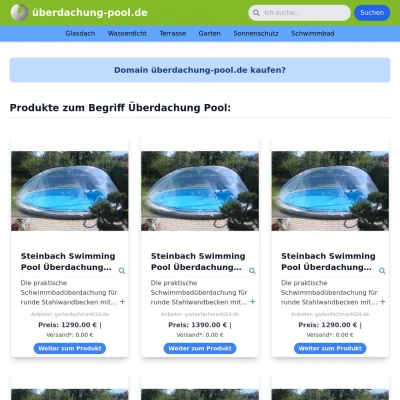 Screenshot überdachung-pool.de