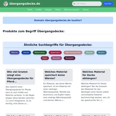 Screenshot übergangsdecke.de