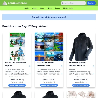Screenshot bergbücher.de