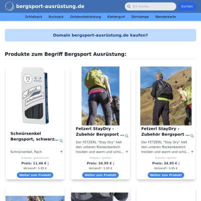 Screenshot bergsport-ausrüstung.de