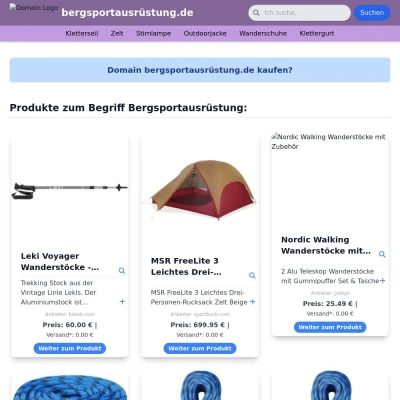 Screenshot bergsportausrüstung.de