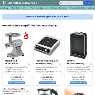 Screenshot überhitzungsschutz.de