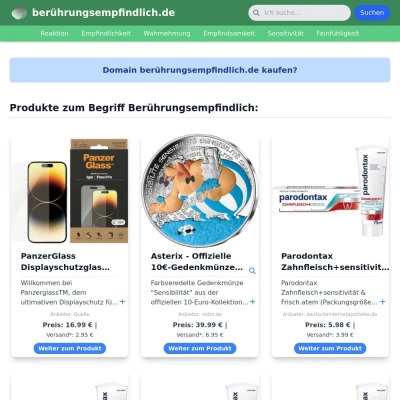 Screenshot berührungsempfindlich.de