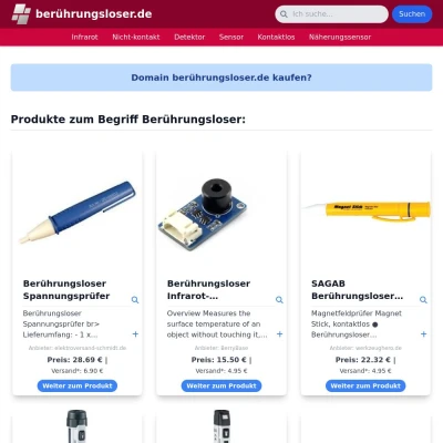 Screenshot berührungsloser.de