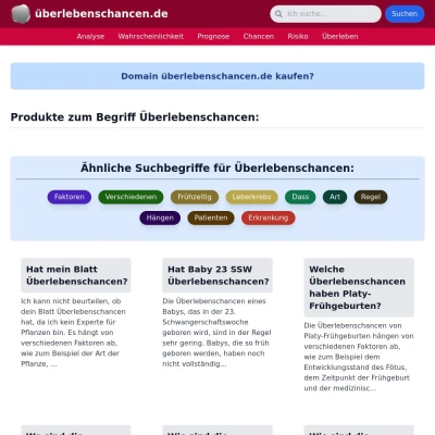 Screenshot überlebenschancen.de