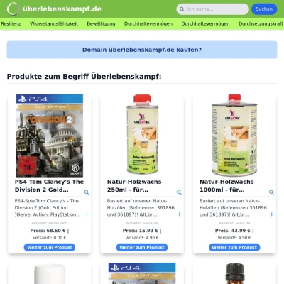 Screenshot überlebenskampf.de