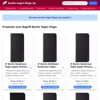 Screenshot berlin-tegel-flüge.de
