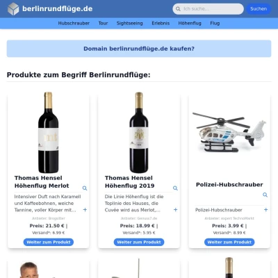 Screenshot berlinrundflüge.de
