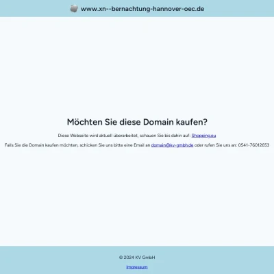 Screenshot übernachtung-hannover.de