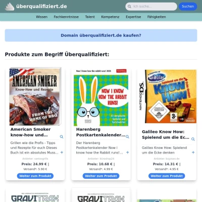 Screenshot überqualifiziert.de