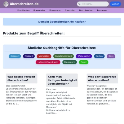 Screenshot überschreiten.de