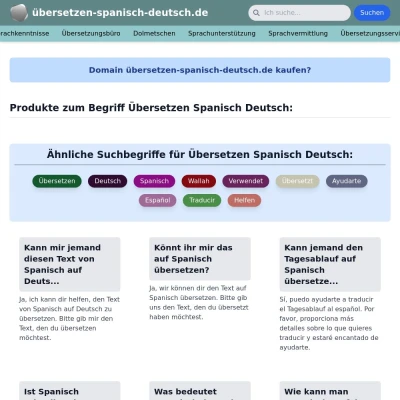 Screenshot übersetzen-spanisch-deutsch.de