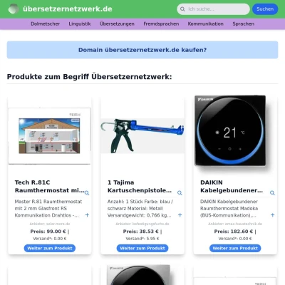 Screenshot übersetzernetzwerk.de