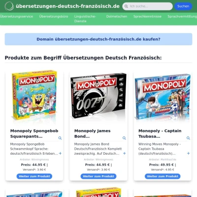 Screenshot übersetzungen-deutsch-französisch.de