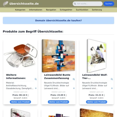 Screenshot übersichtsseite.de