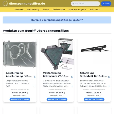 Screenshot überspannungsfilter.de