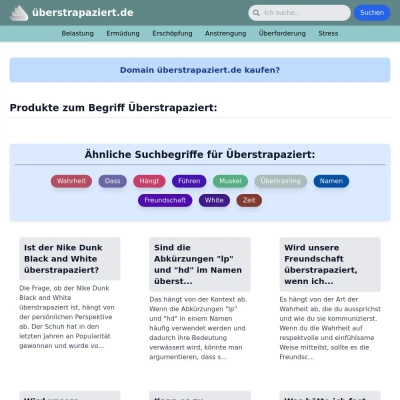 Screenshot überstrapaziert.de