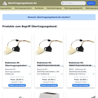 Screenshot übertragungsband.de