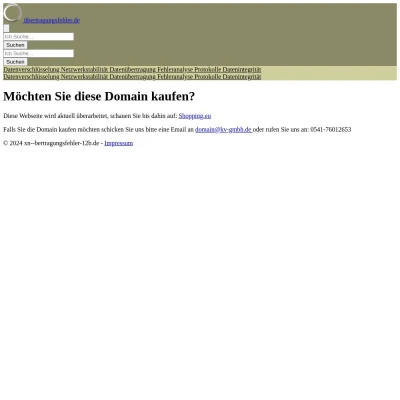 Screenshot übertragungsfehler.de