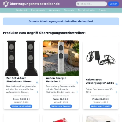 Screenshot übertragungsnetzbetreiber.de