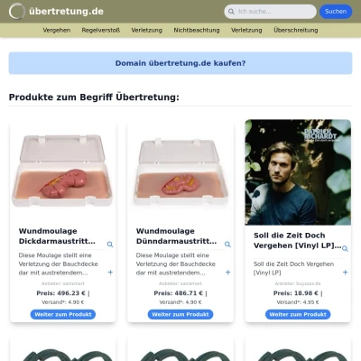 Screenshot übertretung.de