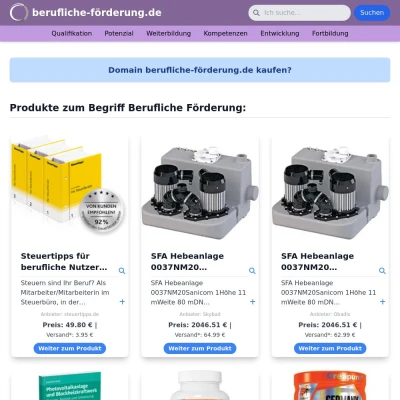 Screenshot berufliche-förderung.de