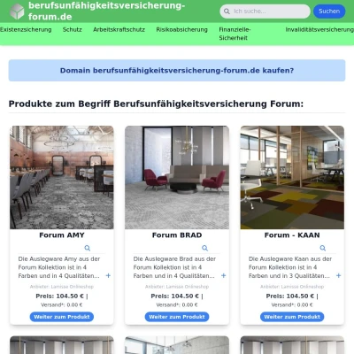Screenshot berufsunfähigkeitsversicherung-forum.de
