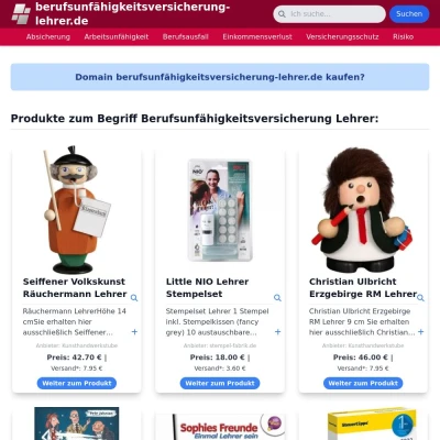 Screenshot berufsunfähigkeitsversicherung-lehrer.de