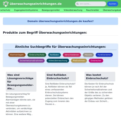 Screenshot überwachungseinrichtungen.de