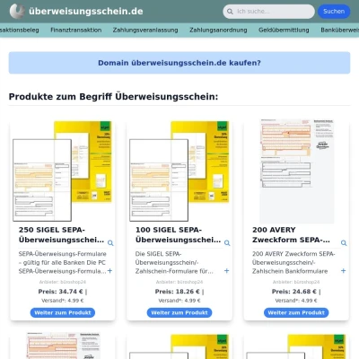 Screenshot überweisungsschein.de