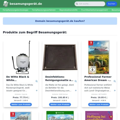 Screenshot besamungsgerät.de