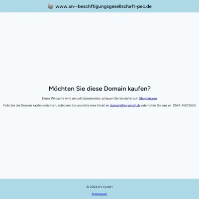 Screenshot beschäftigungsgesellschaft.de