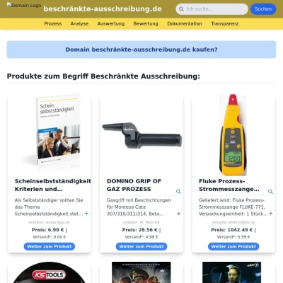 Screenshot beschränkte-ausschreibung.de