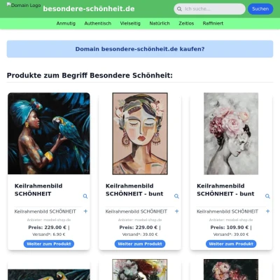 Screenshot besondere-schönheit.de