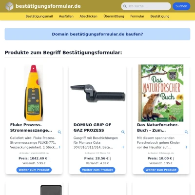 Screenshot bestätigungsformular.de