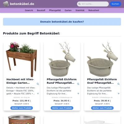 Screenshot betonkübel.de