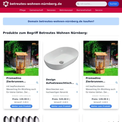 Screenshot betreutes-wohnen-nürnberg.de