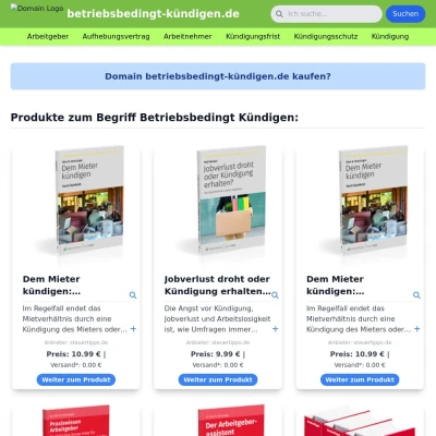 Screenshot betriebsbedingt-kündigen.de