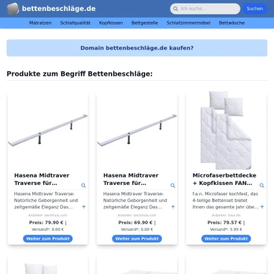 Screenshot bettenbeschläge.de